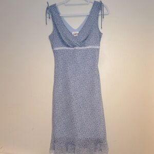 Vintage Y2K Studio Y Blue Ditzy Floral Dress Sz 5